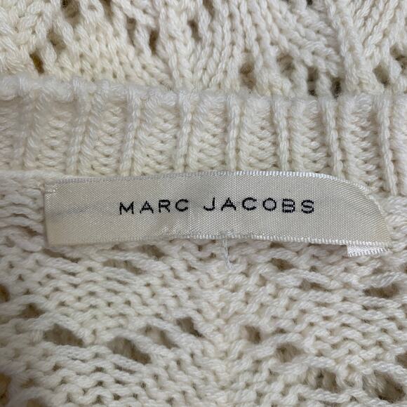 MARC JACOBS Size M Cream Gold Wool Cashmere Payettes Sweater - Picture 6 of 7